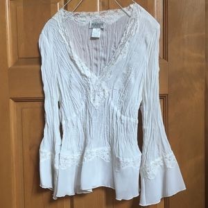 Allison Taylor white blouse with sequin details